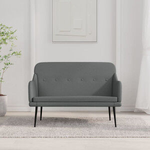 vidaXL Banco De Tela Gris Oscuro 110x76x80 Cm