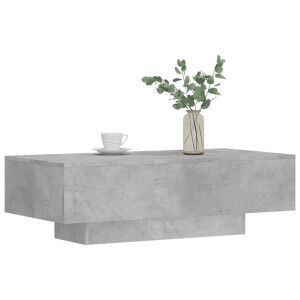 vidaXL Mesa De Centro Madera De Ingeniería Gris Hormigón 100x49.5x31cm