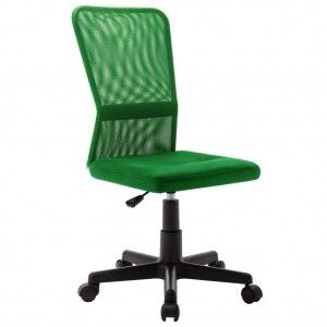 vidaXL Silla De Oficina De Tela De Malla Verde 44x52x100 Cm