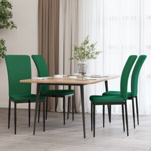 vidaXL Sillas De Comedor 4 Unidades Terciopelo Verde Oscuro