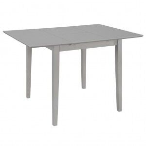 vidaXL Mesa De Comedor Extensible Gris (80-120)x80x74 Cm Mdf