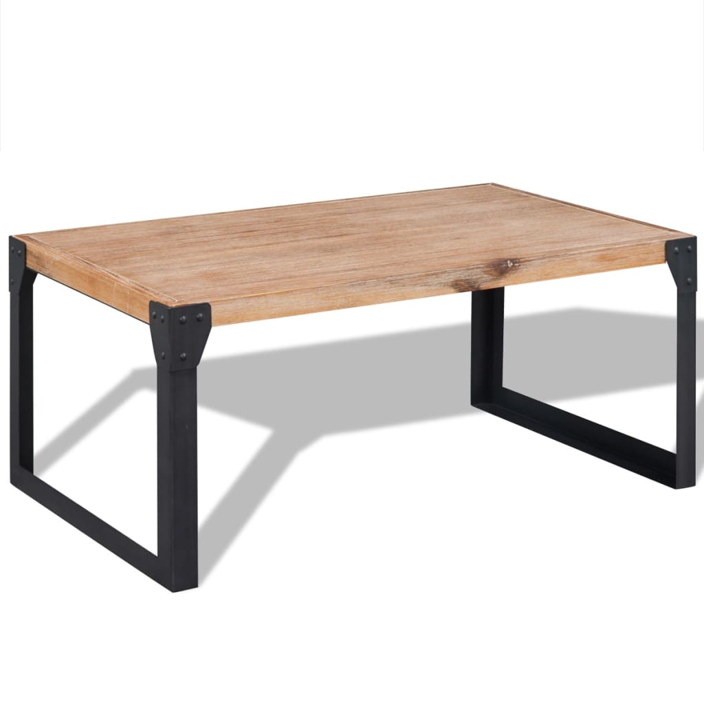 vidaXL Mesa de centro de madera maciza reciclada 100x60x45 cm