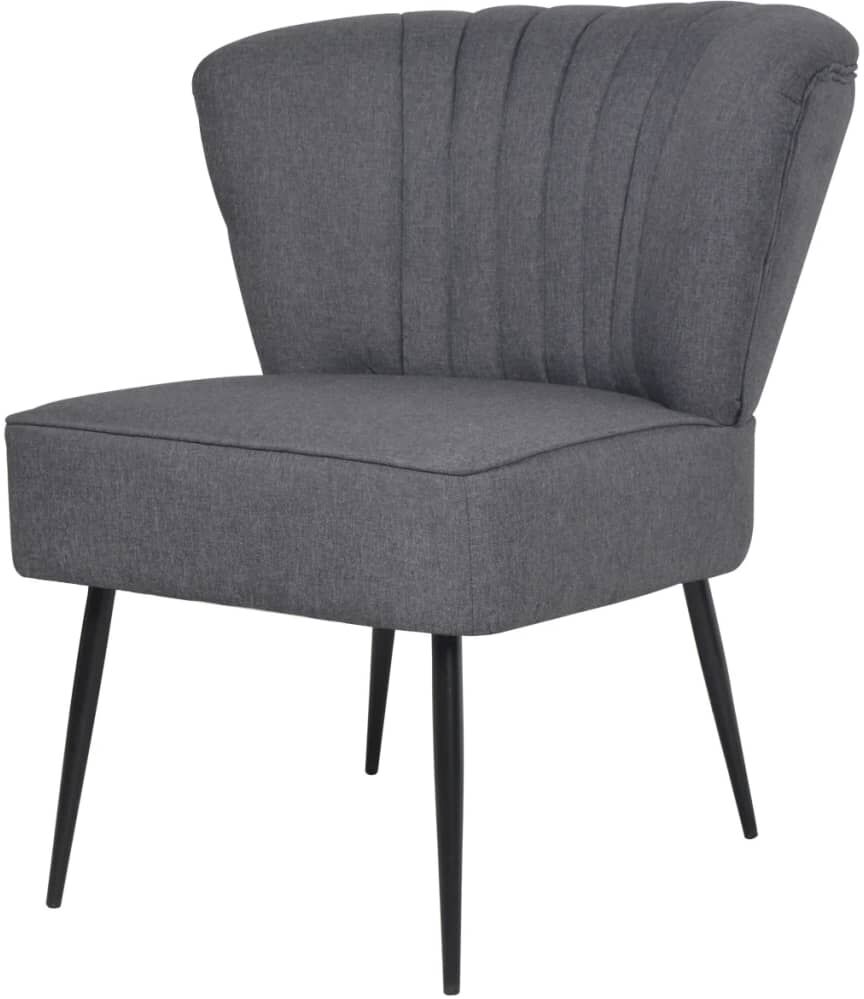 vidaXL Sillón de cóctel tela gris oscuro