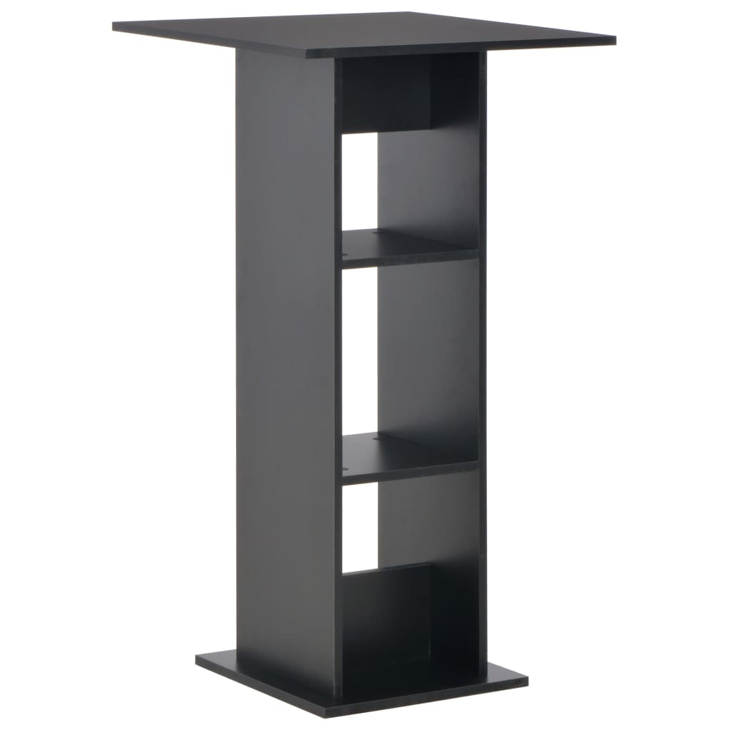 vidaXL Mesa de bar color negro 60x60x110 cm