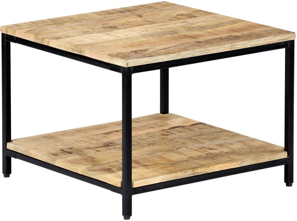 vidaXL Mesa de centro de madera maciza de mango 60x60x45 cm