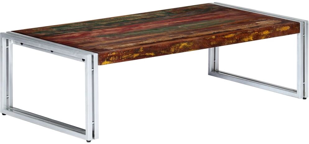 vidaXL Mesa de centro de madera maciza reciclada 120x60x35 cm