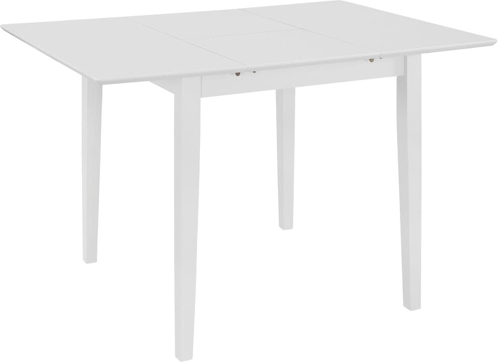 vidaXL Mesa de comedor extensible blanca (80-120)x80x74 cm MDF