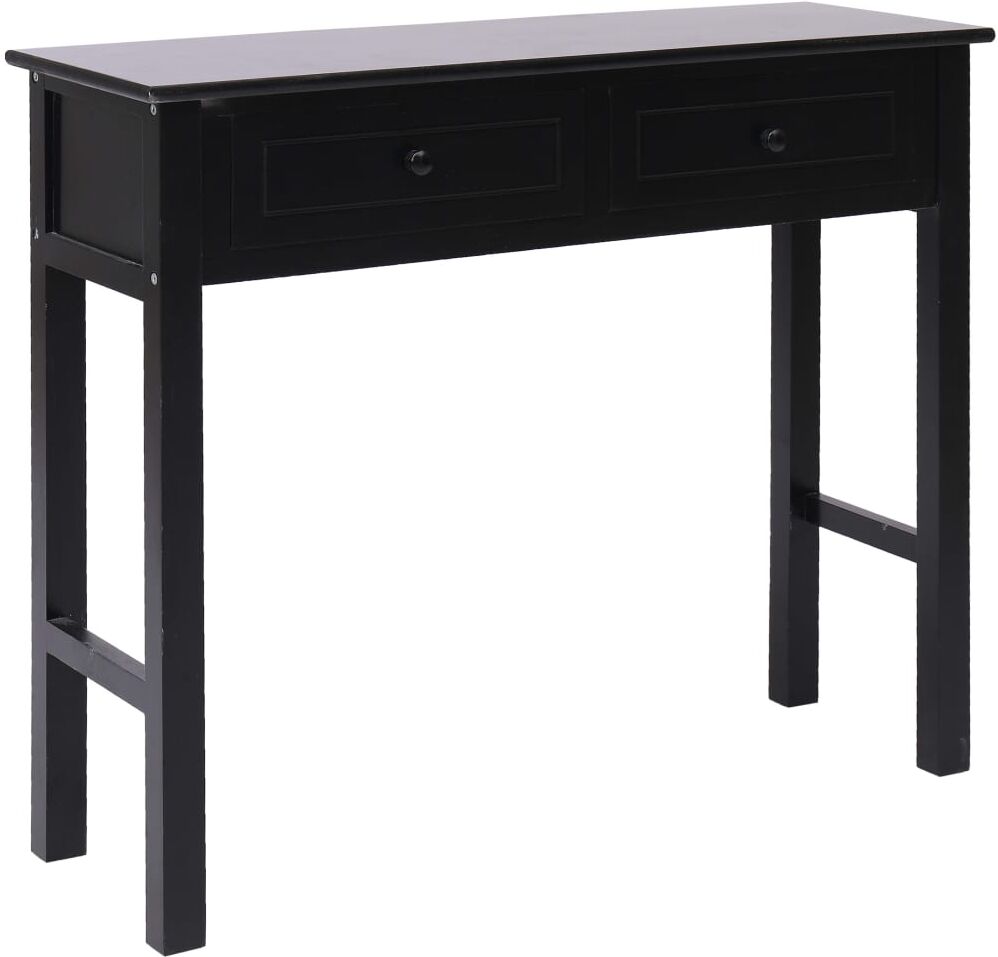 vidaXL Mesa consola de madera negra 90x30x77 cm