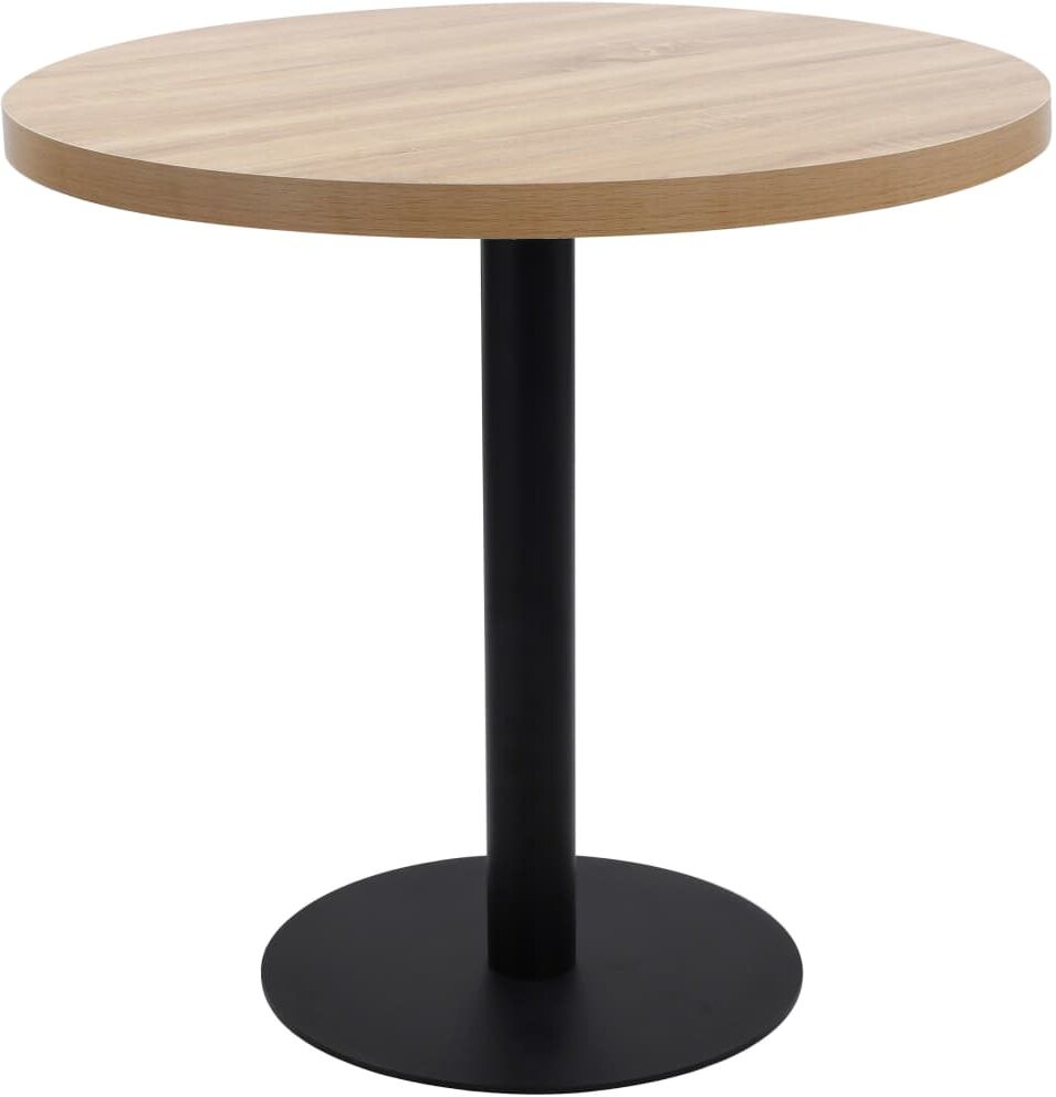 vidaXL Mesa de bistró MDF marrón claro 80 cm