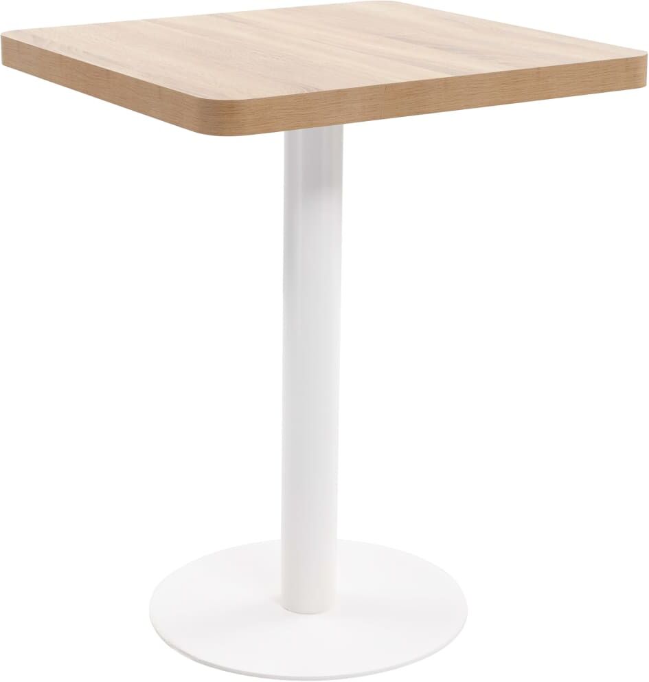 vidaXL Mesa de bistró MDF marrón claro 60x60 cm