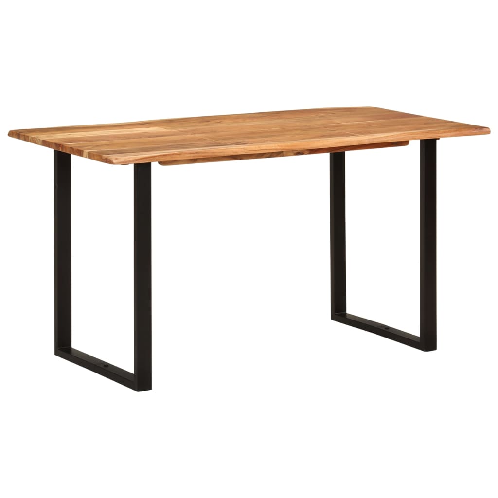 vidaXL Mesa de comedor de madera maciza de acacia 140x70x76 cm