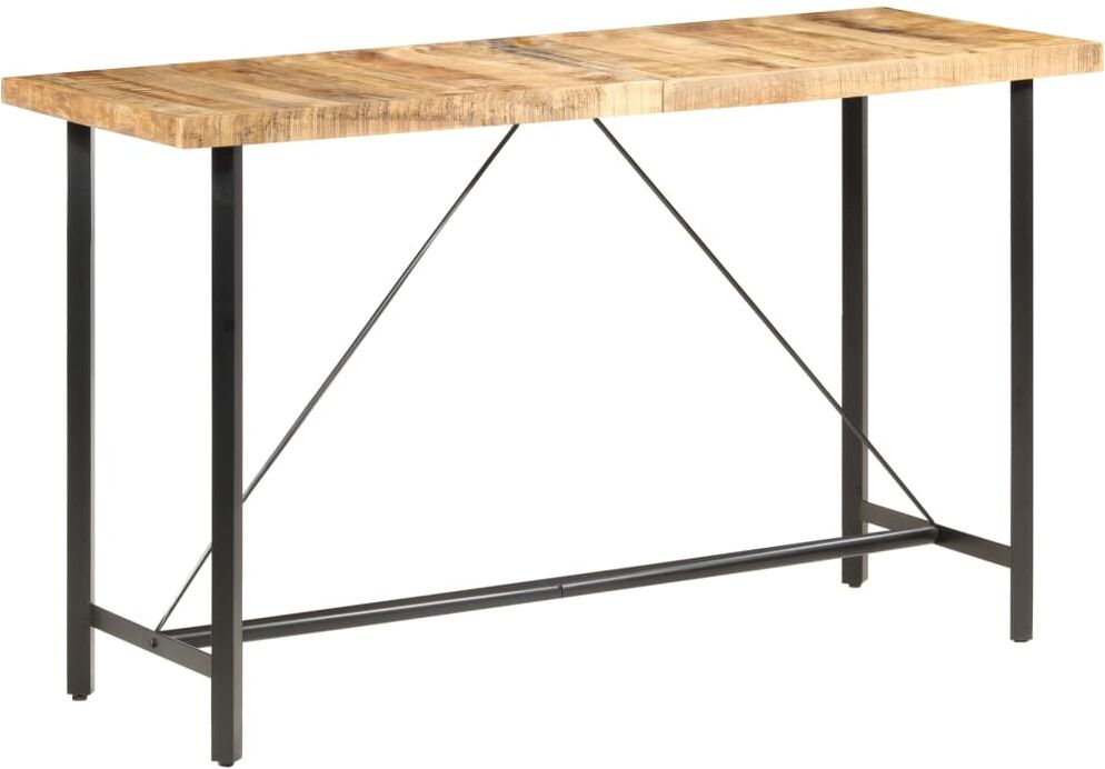 vidaXL Mesa de bar madera maciza de mango rugosa 180x70x107 cm