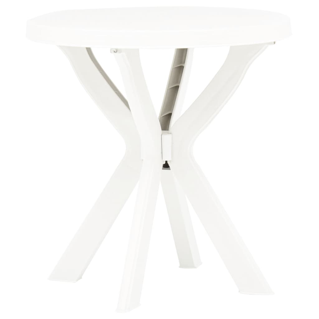 vidaXL Mesa bistro blanca plástico Ø70 cm