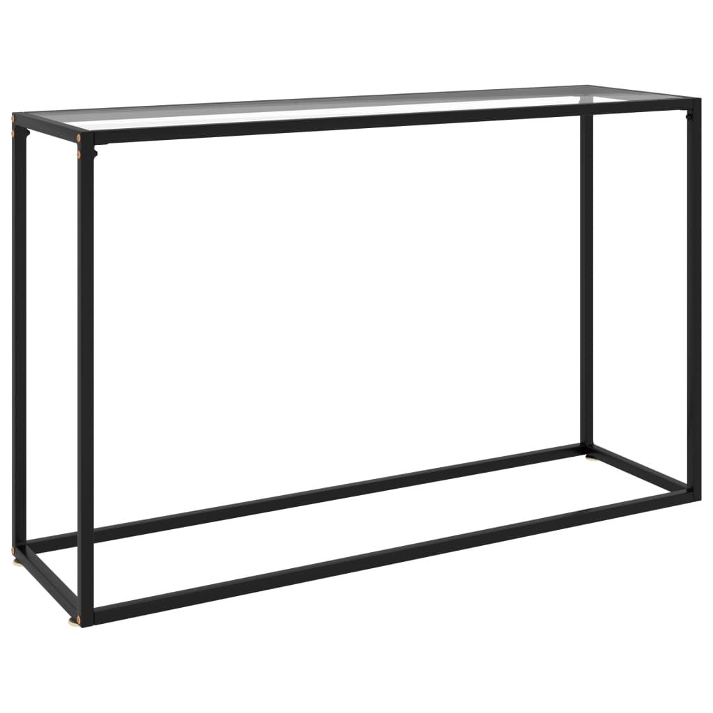 vidaXL Mesa consola vidrio templado transparente 120x35x75 cm