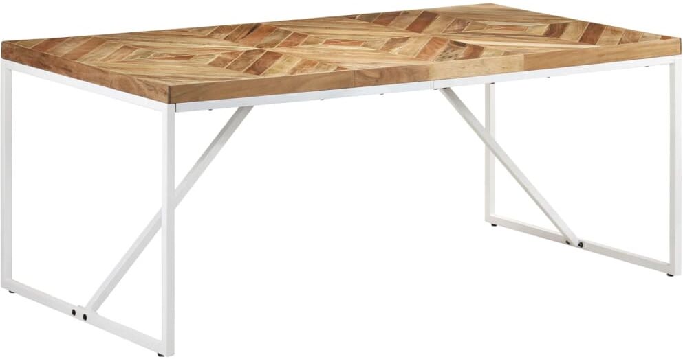 vidaXL Mesa de comedor de madera maciza de acacia y mango 180x90x76 cm