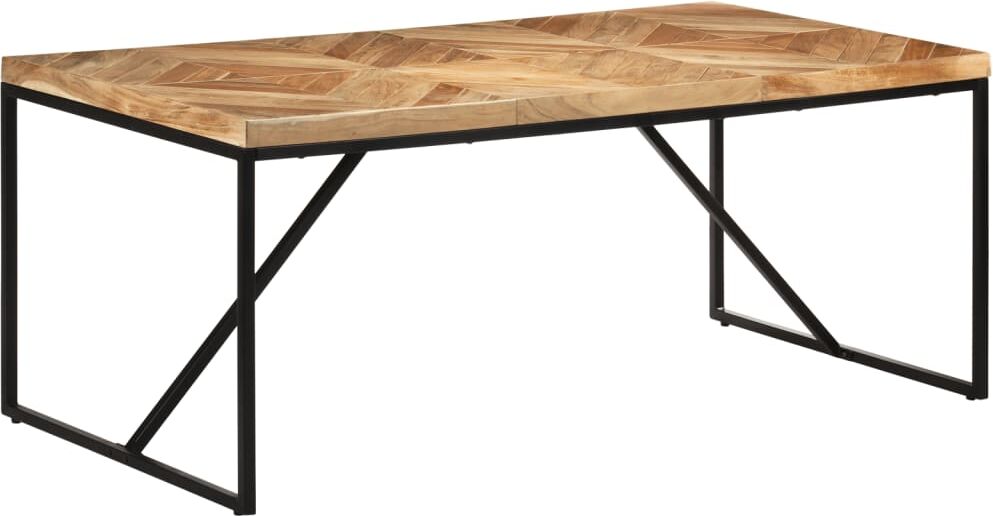 vidaXL Mesa de comedor de madera maciza de acacia y mango 180x90x76 cm