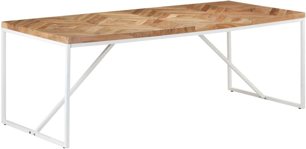 vidaXL Mesa de comedor madera maciza de acacia y mango 200x90x76 cm