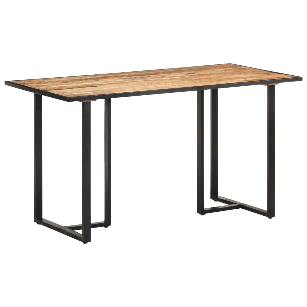 vidaXL Mesa de comedor de madera maciza de mango rugosa 140 cm