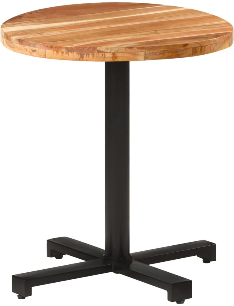 vidaXL Mesa de bistró redonda madera maciza de mango Ø70x75 cm