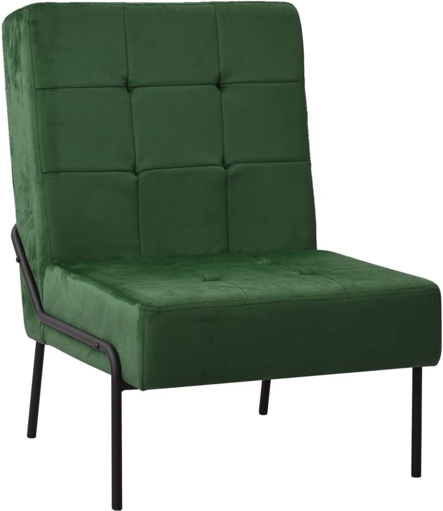 vidaXL Silla de relajación de terciopelo verde oscuro 65x79x87 cm