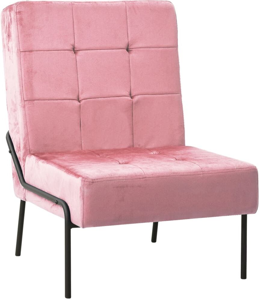 vidaXL Silla de relajación de terciopelo rosa 65x79x87 cm