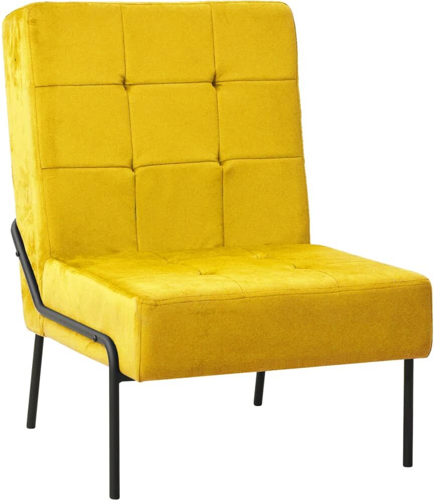 vidaXL Silla de relajación de terciopelo amarillo mostaza 65x79x87 cm