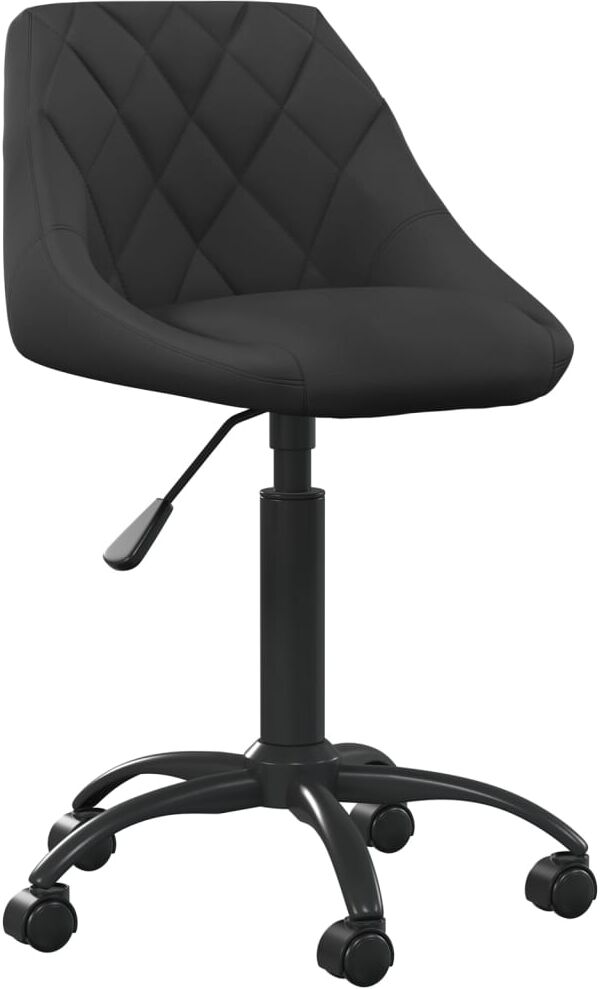 vidaXL Silla de oficina de terciopelo negro