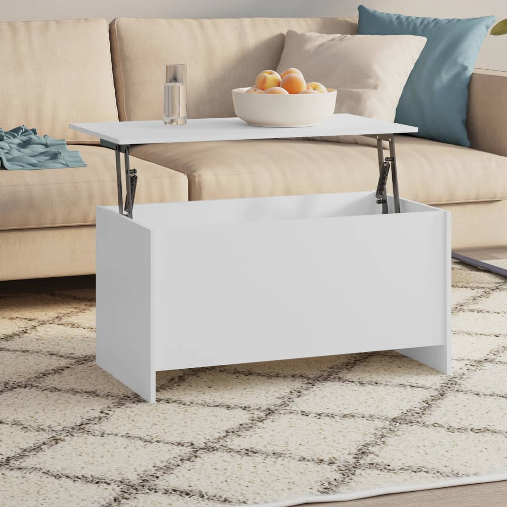 vidaXL Mesa de centro madera contrachapada blanco 102x55,5x52,5 cm