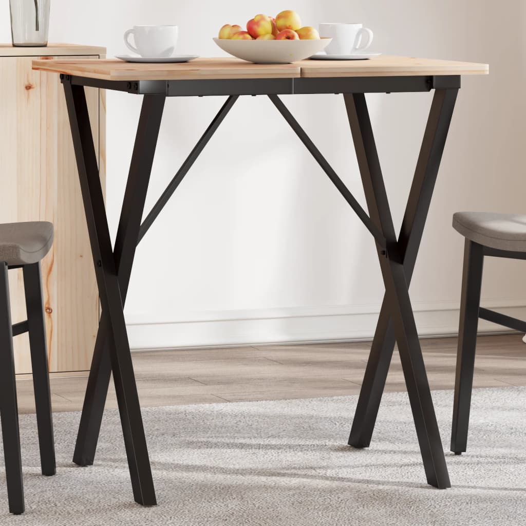 vidaXL Patas de mesa de comedor estructura X hierro fundido 60x50x73cm