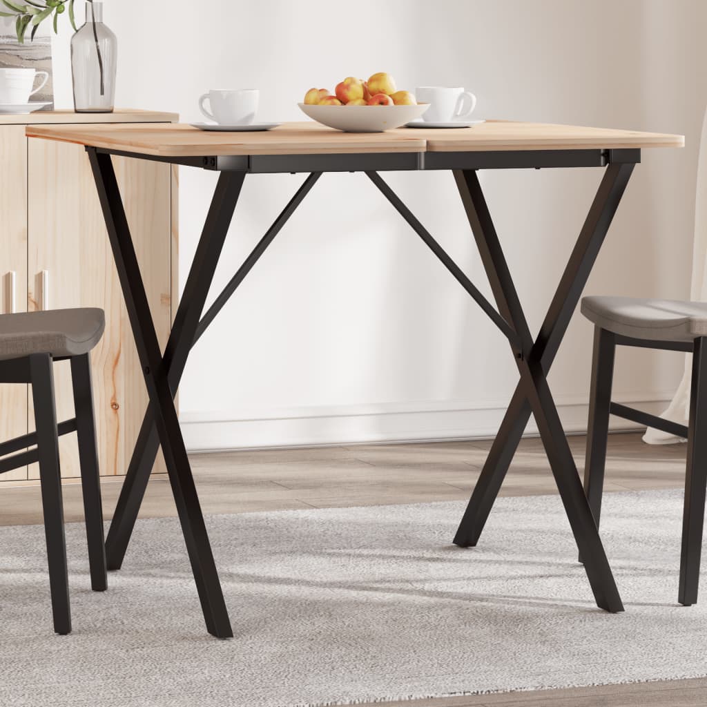 vidaXL Patas de mesa de comedor estructura X hierro fundido 70x70x73cm