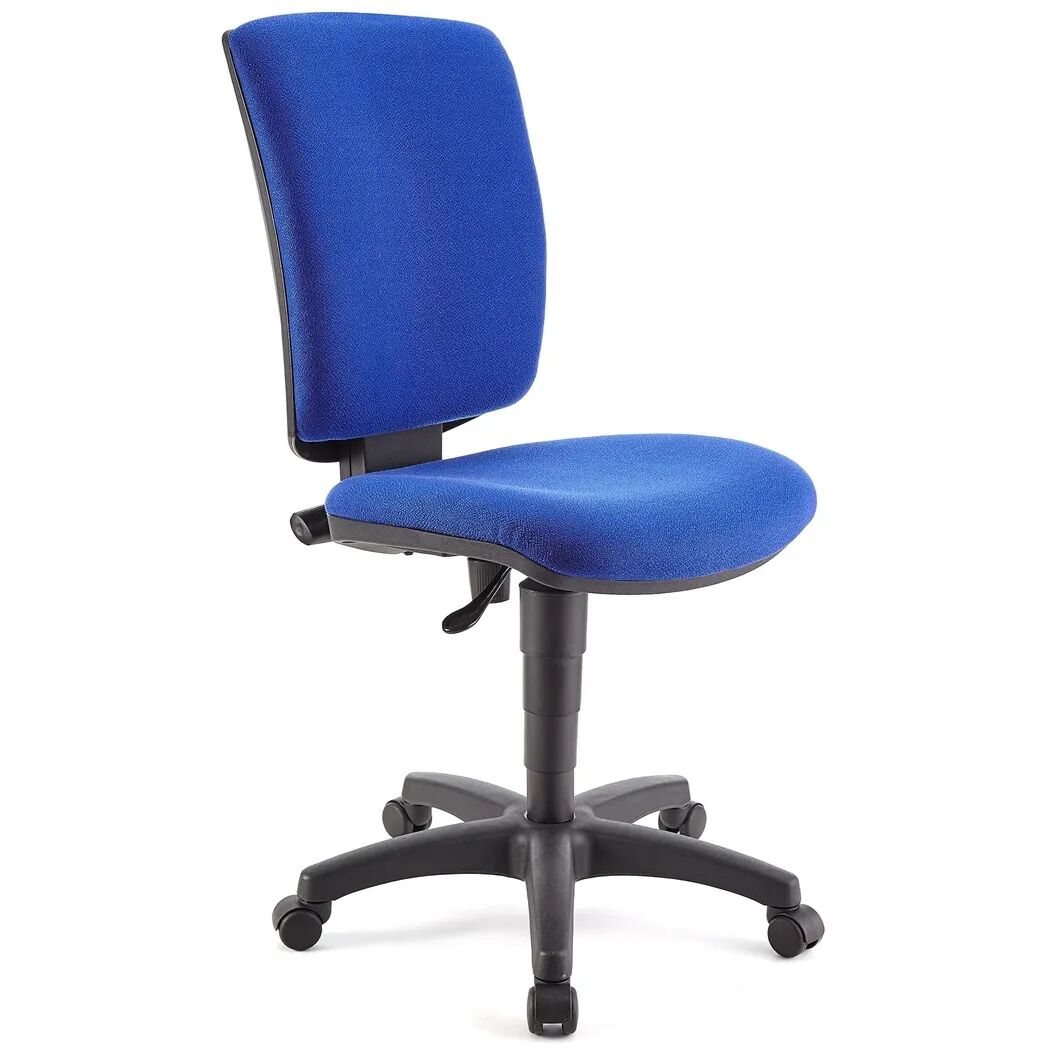 Ofisillas Silla de oficina ATLAS SIN BRAZOS, respaldo ajustable, en tela azul