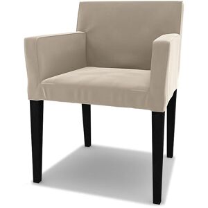 IKEA - Nils Dining Chair with Armrests Cover, Feather, Velvet - Bemz