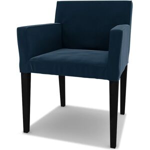 IKEA - Nils Dining Chair with Armrests Cover, Midnight, Velvet - Bemz