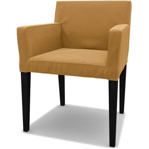 IKEA - Nils Dining Chair with Armrests Cover, Mustard, Linen - Bemz