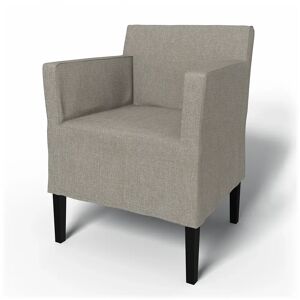 IKEA - Nils Dining Chair with Armrests Cover, Greige, Bouclé & Texture - Bemz
