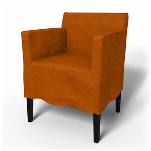 IKEA - Nils Dining Chair with Armrests Cover, Cognac, Velvet - Bemz