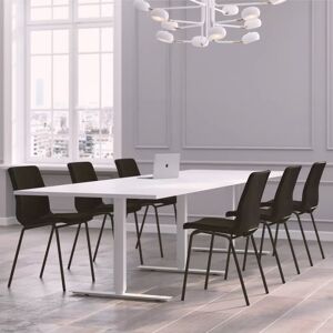 Generic Neuvottelukalusteet 6-10 hengelle – Modul pöydällä ja Ana 4340SR tuoleilla, Koko 10  hengelle (320 cm), Väri Musta, Pöydän väri Valkoinen