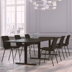 Generic Neuvottelukalusteet 6-10 hengelle – Modul pöydällä ja Ana 4340SR tuoleilla, Koko 10  hengelle (320 cm), Väri Musta, Pöydän väri Musta