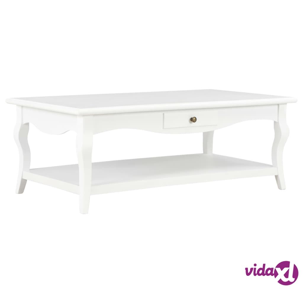 vidaXL Sohvapöytä valkoinen 110x60x40 cm MDF