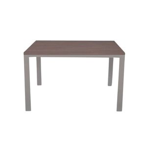 Toscohome Table rectangulaire 110x70 avec structure gris tourterelle et plateau en mélèze gris Monster