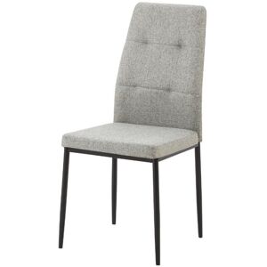 Toscohome Chaise de salle à manger en tissu gris tourterelle 63.5x89h cm - Adara