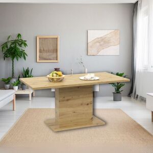 Toscohome Table rectangulaire 160x80 cm design chêne couleur - Follow