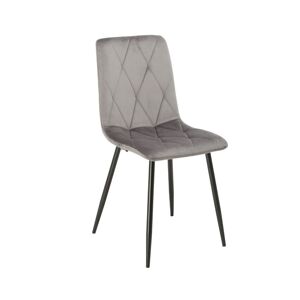 Toscohome Chaise en tissu gris avec coutures en losange - Okar