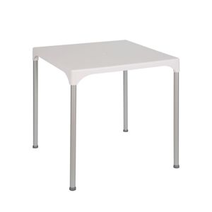 Toscohome Table carrée en polypropylène 70x70 cm en blanc - Prime