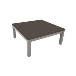 Toscohome Table basse carrée 80 cm avec structure grise et plateau couleur boue - Tratto