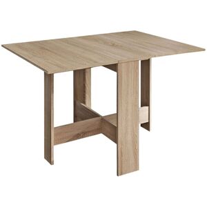 Toscohome Table pliante peu encombrante 130x76 cm coloris chêne - Artemio