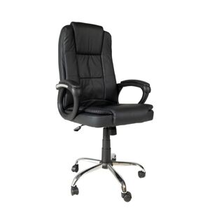 Toscohome Fauteuil de bureau avec accoudoirs noir - Tank