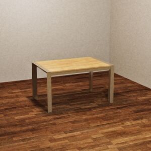 Toscohome Table à rallonge 130x80 cm cadre gris tourterelle et plateau chêne shimo - Golia
