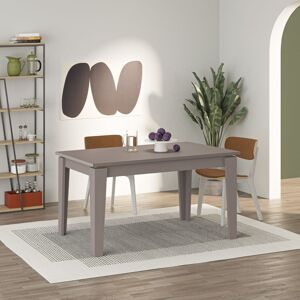Toscohome Table à rallonge 140x80 cm couleur tourterelle moka clair - Tolmen