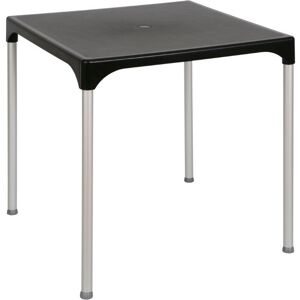 Toscohome Table carrée 70x70 cm en polypropylène noir - Prime